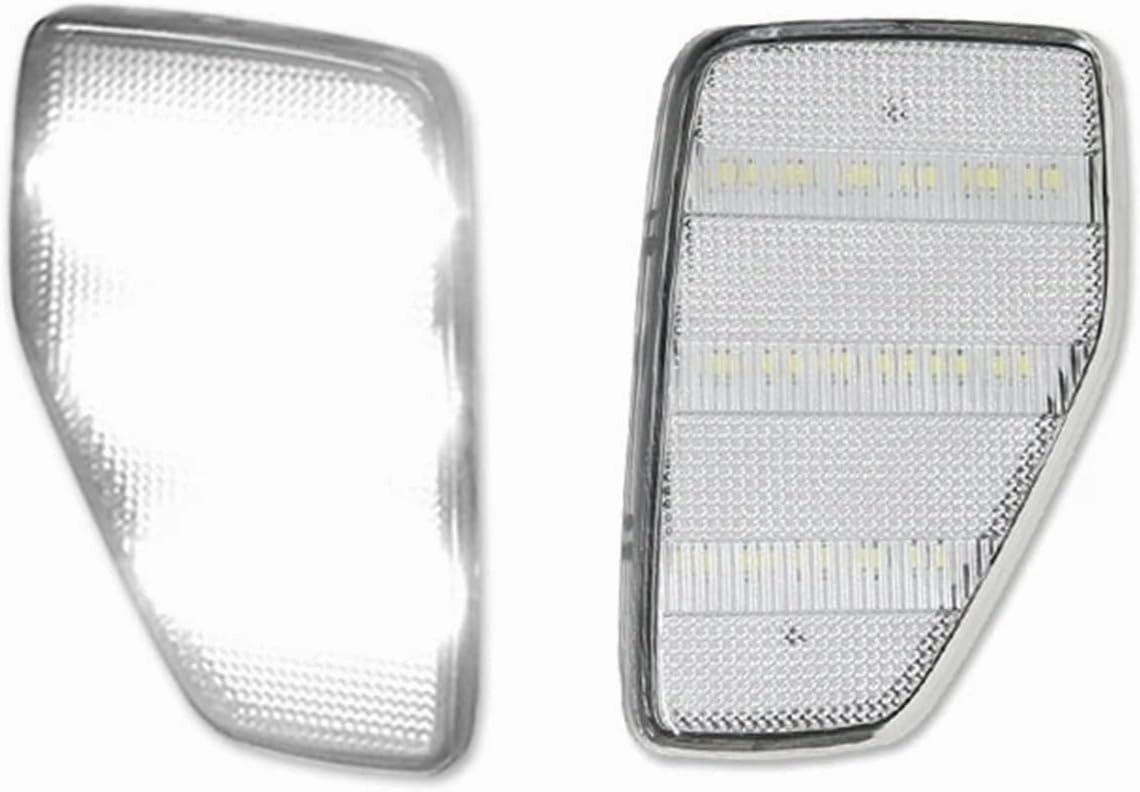 Rear View Mirror Side Marker Lights Amber Three Row LED Strip Lights Front Fender Side Marker Lights For Hummer H3 H3T 2006 2007 2008 2009 2010