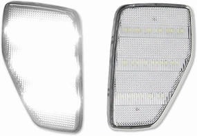 Rear View Mirror Side Marker Lights Amber Three Row LED Strip Lights Front Fender Side Marker Lights For Hummer H3 H3T 2006 2007 2008 2009 2010
