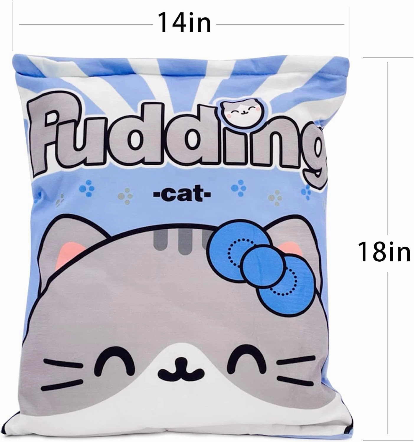 REFAHB Cute Plush Pillow Throw Pillow Removable Stuffed Animal Toys Creative Gifts for Girls (Kitten-Blue)