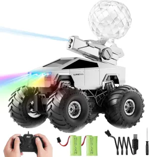 Remote Control Car RC Truck - 1:16 Amphibious Fast Car with Water Cannon and 2.4GHz Remote Control, Max 22KM/H Speed, 4WD Cyber Toy for All Terrain, Waterproof Rc Boat Gift for Boys 6 7 8 9 10 