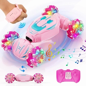 Remote Control Car - Gesture Sensing Stunt 2.4GHz 360° Rotating 4WD Transform RC Car, Birthday Gift for Girls 4 5 6 7 8 9 10, Car Toys for 6  Year Old
