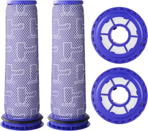 Replacement Filters for Dyson DC41, DC65, DC66, UP13, UP20, UP30, 2 Post-Motor Filters and 2 Pre-Motor Filters for Dyson Ball Animal 2, Ball Animal 3 Vacuum, Replaces Parts# 920769-01 & 920640-01