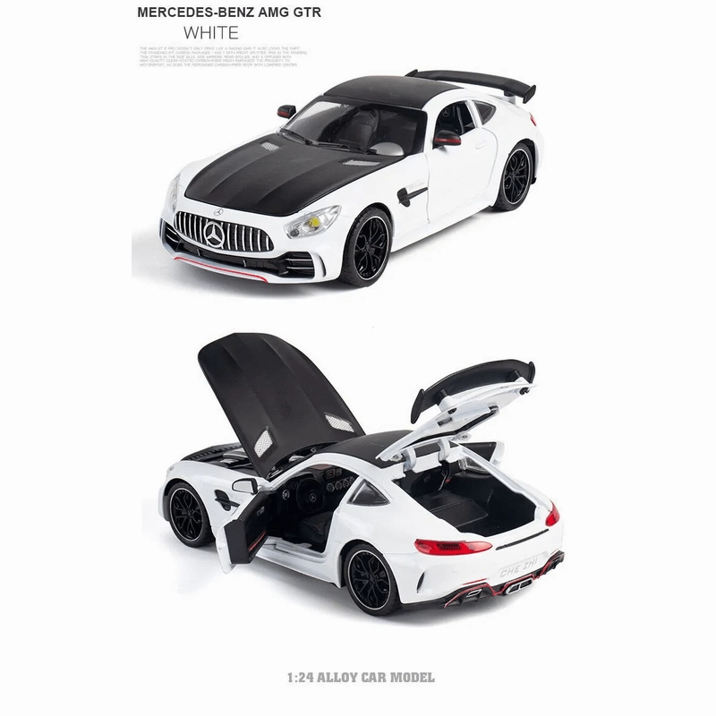 Resembling Big Size 1:24 Benz Amg Gtr Rb Toy Cars  White