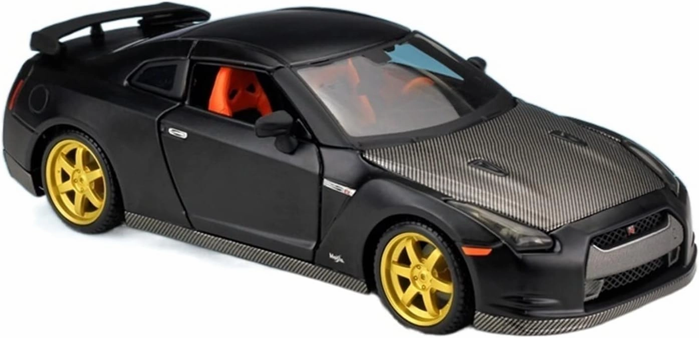 Resin Car Vehicle Model Fit for Nissan GT-R 2009 1 24 Alloy Diecast Racing Car Model Children Toy Gift Collection Festive Deluxe Gift