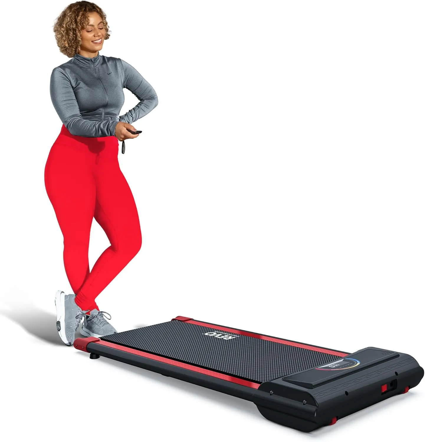 REVO Walking Pad Treadmill for Home with Remote | Portable Under Desk Treadmills with 0.5-4mph Speed Range | Backed by 2 Year Promise