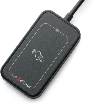rf IDEAS RDR-80032BKU-V2 Wave ID Plus Mini V3 ICLASS ID/SE/SEOS Black USB Reader (Replacement for RDR-80082AKU)