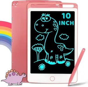 Richgv Kids Girls Drawing Board, 10 Inch Doodle Board Toddler LCD Writing Tablet with Erase, Educational Toys for Toddlers, Preschoolers, School Age Children, Gift for 3 4 5 6 7 8 Year Old Girls