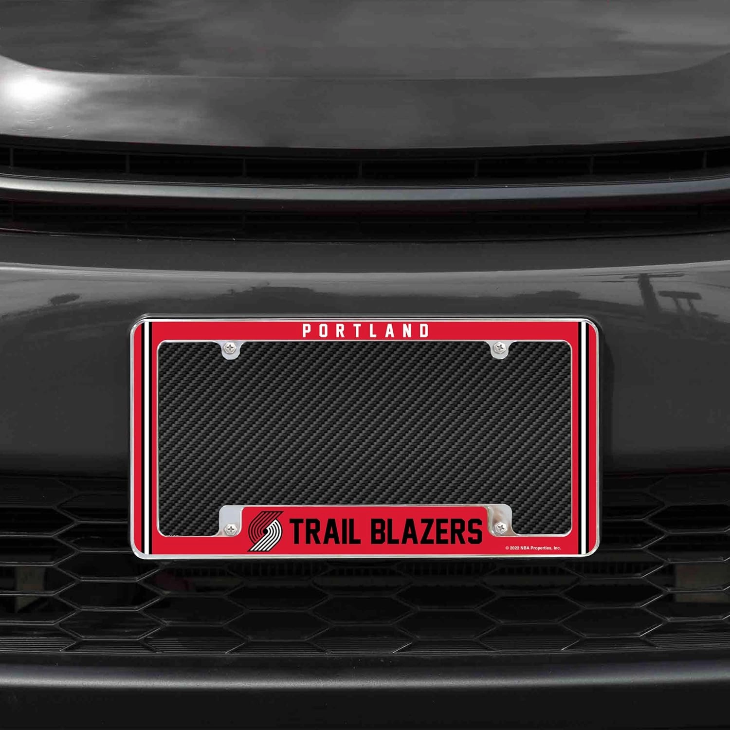 Rico Industries NBA Basketball Primary 12" x 6" Chrome All Over Automotive License Plate Frame for Car/Truck/SUV