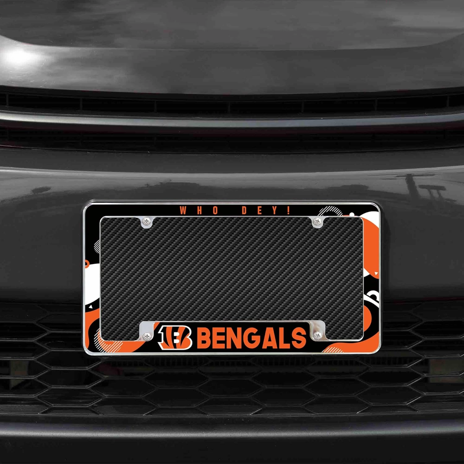 Rico Industries NFL Football Wave 12" x 6" Chrome All Over Automotive License Plate Frame for Car/Truck/SUV
