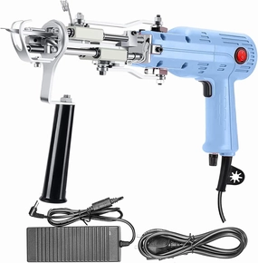 Rug Making Kit Rug Gun, 2 in 1 Carpet Weaving Machine, Rug Tufting Kit, 7~16mm Adjustable Pile Height and 5~40 Needles/Second Speed ​​Range, More Powerful Easy to Use and Safe, for Beginners