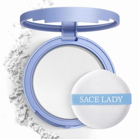 SACE LADY Face Powder Waterproof Sets Makeup, Controls Shine, Smooth Fine Lines for Flawless Lightweight Finish, Lasting Matte Translucent Compact Setting Powder Cosmetics Cruelty-free, 0.35oz