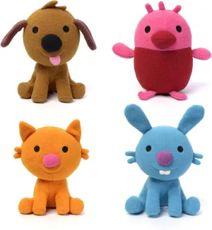 Sago Mini Plush Gift Pack, 4 Stuffed Animals with Transforming Cardboard Playhouse, Pretend Play Kids Toys for Boys & Girls Ages 3 and up