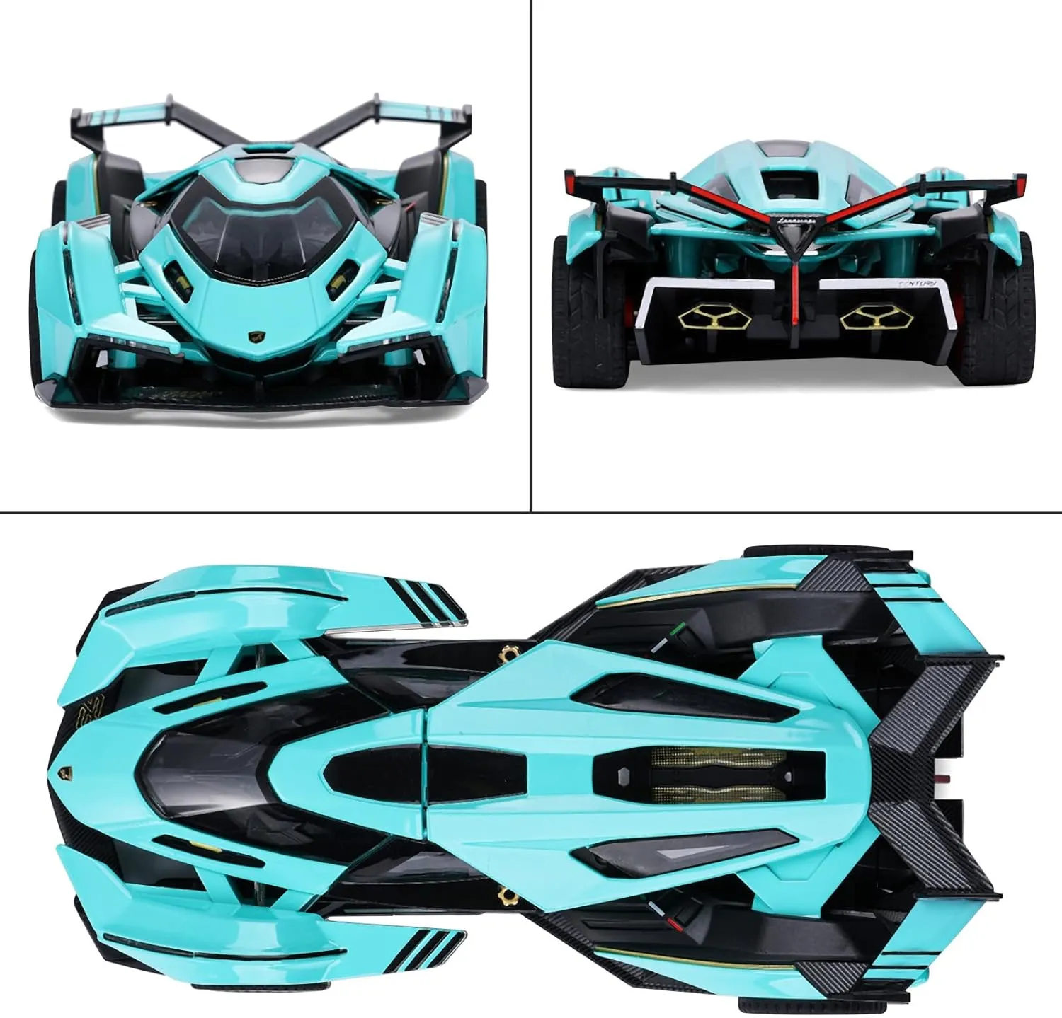 SASBSC Toy Cars Lambo V12 Sports Car Toy with Light and Sound Diecast Metal Model Cars for 3  Year Old Boys Pull Back Race Car Gift Toys for Kids Ages 3  (Blue)