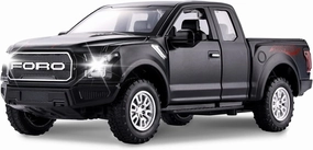 SASBSC F150 Pickup Truck Toys for Boys Age 3-8 Raptor Toy Trucks for Boy Ages 4-7 Diecast Metal Model Truck with Light and Sound Pull Back Toy Cars Gifts for 3  Year Old Kids (Black)