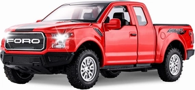 SASBSC F150 Pickup Truck Toys for Boys Age 3-8 Toy Trucks for Boy Ages 4-7 Diecast Metal Model Truck with Light and Sound Pull Back Toy Cars Gifts for 3  Year Old Kids(Red)
