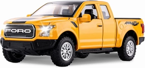 SASBSC F150 Pickup Truck Toys for Boys Age 3-8 Toy Trucks for Boy Ages 4-7 Diecast Metal Model Truck with Light and Sound Pull Back Toy Cars Gifts for 3  Year Old Kids (Yellow)