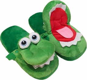 Schnappi Crocodile Slippers, Schnappi Slides Crocodile Plush Slippers Movable Crocodile Slippers That Open Mouth (1Pair, 37-42)