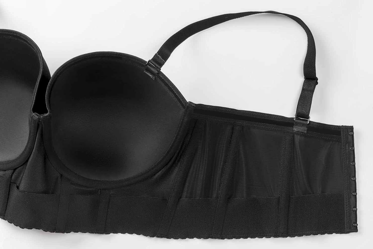 SEA BBOT Women Longline Strapless Bra Full Figure Corset Bra Hide Back Fat