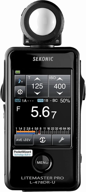 Sekonic L-478DR-U Pocket Wizard Lightmeter With Exclusive USA Radio Frequency And Exclusive 3-Year Warranty,Black,401-477