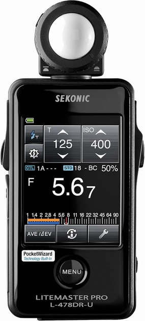 Sekonic L-478DR-U Pocket Wizard Lightmeter With Exclusive USA Radio Frequency And Exclusive 3-Year Warranty,Black,401-477