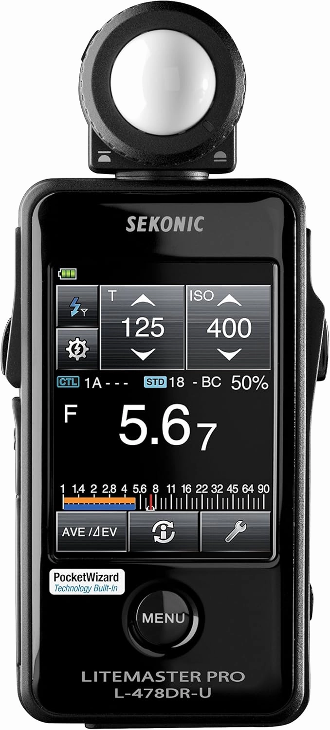 Sekonic L-478DR-U Pocket Wizard Lightmeter With Exclusive USA Radio Frequency And Exclusive 3-Year Warranty,Black,401-477
