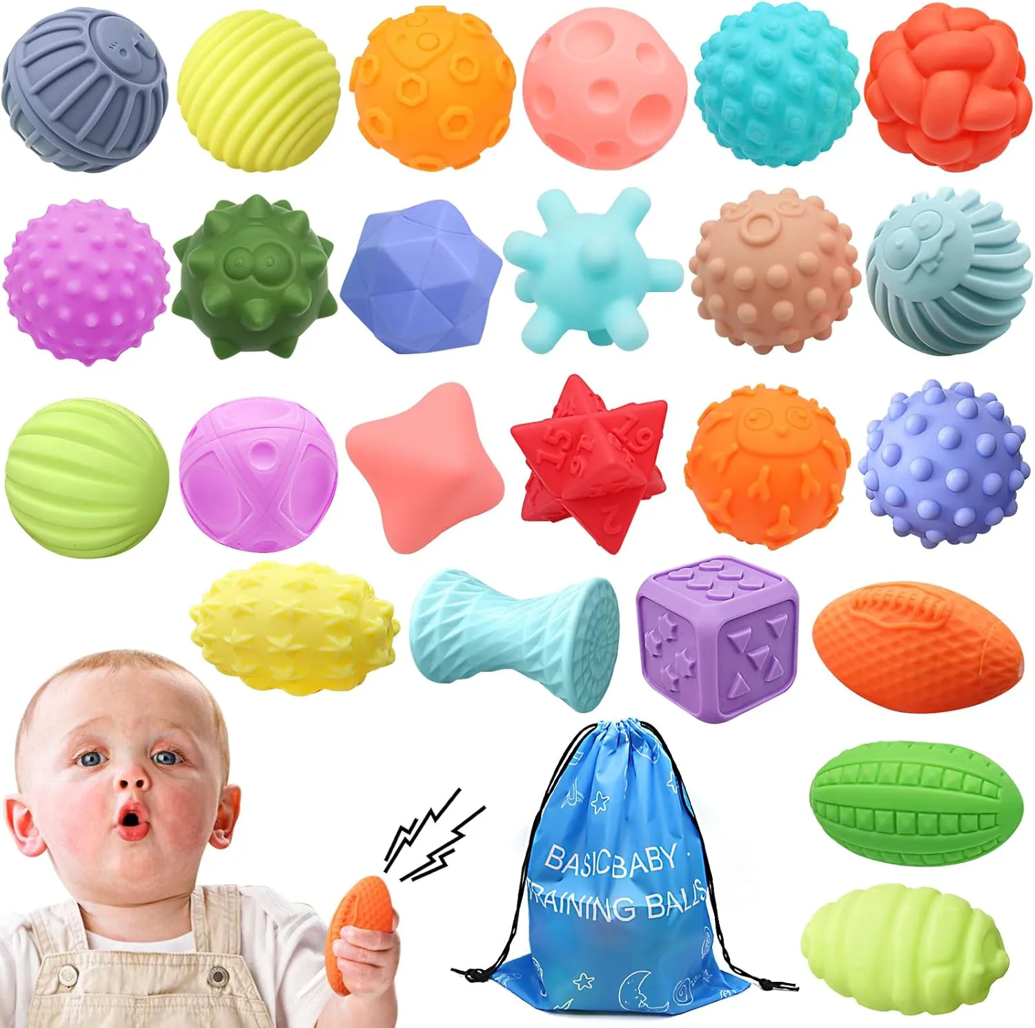 Sensory Balls for Toddlers,Toys for Babies & Toddlers,Textured Multi Ball Set