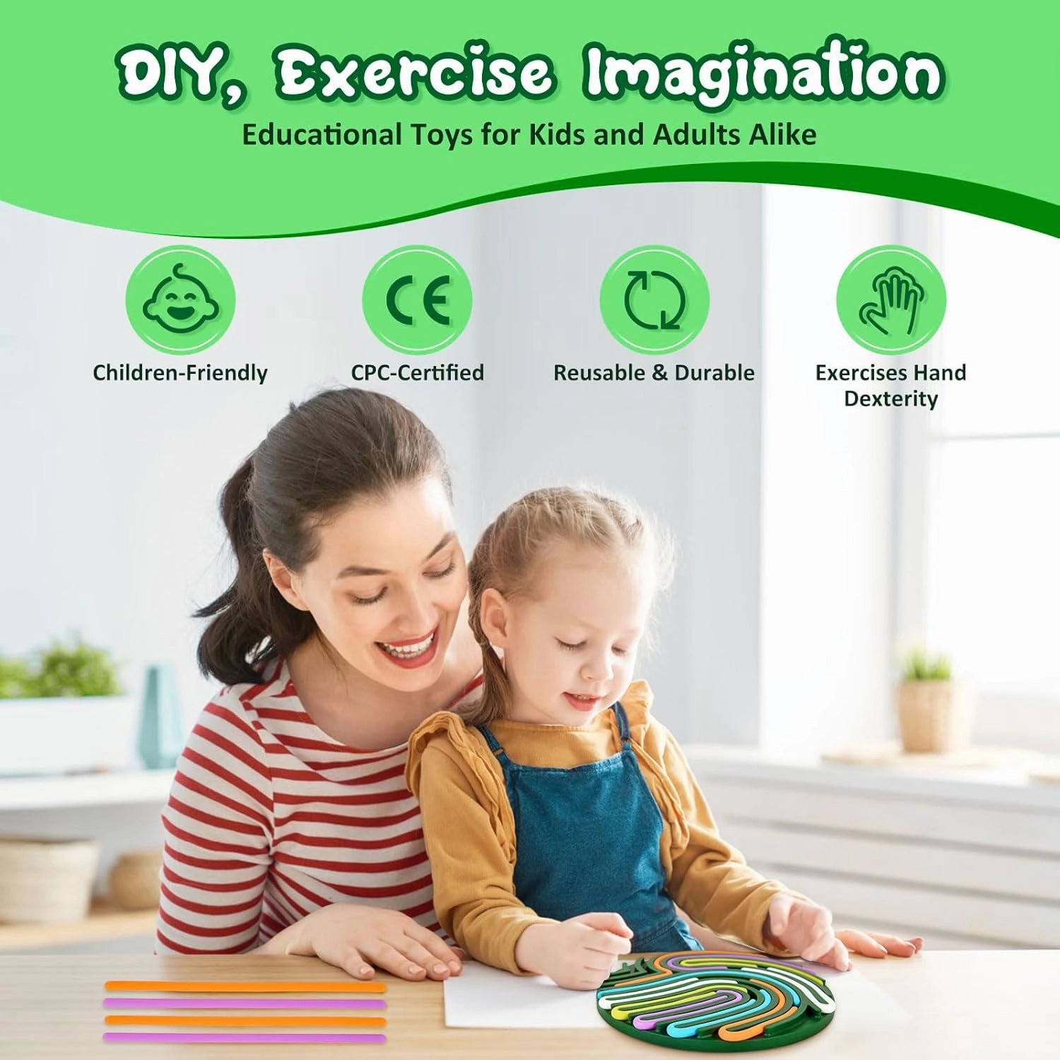 Sensory Activity Board,Gapiks Fidget Toys, Busy Board for Stress Relief, Anxiety, ADHD and Calm Down,Autism Sensory Products for Kids 3 &Adults,Fidgets Pad |Portable Travel Bag| 13 Strings(Dark Green)