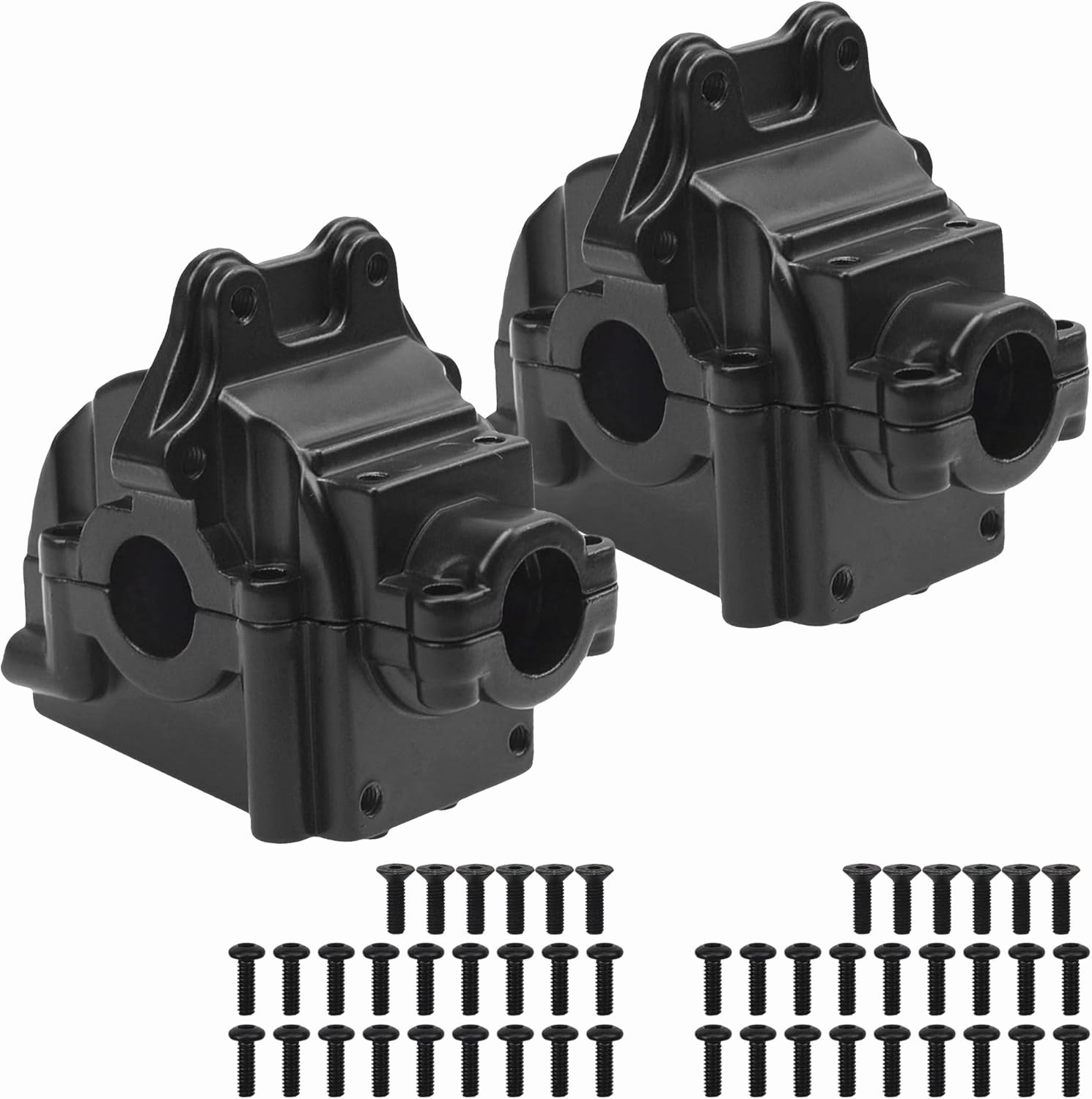 ShareGoo Metal Gearbox Housing Differential Cover & Differential Gear Set & Central Drive Shaft Compatible with WLtoys 144010 144001 144002 1/14 RC Car Upgrade Part (Black)