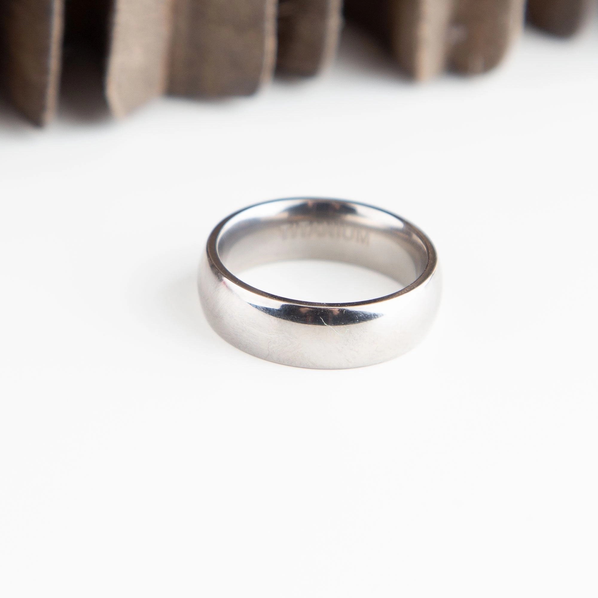Shiny Lightweight Titanium Ring