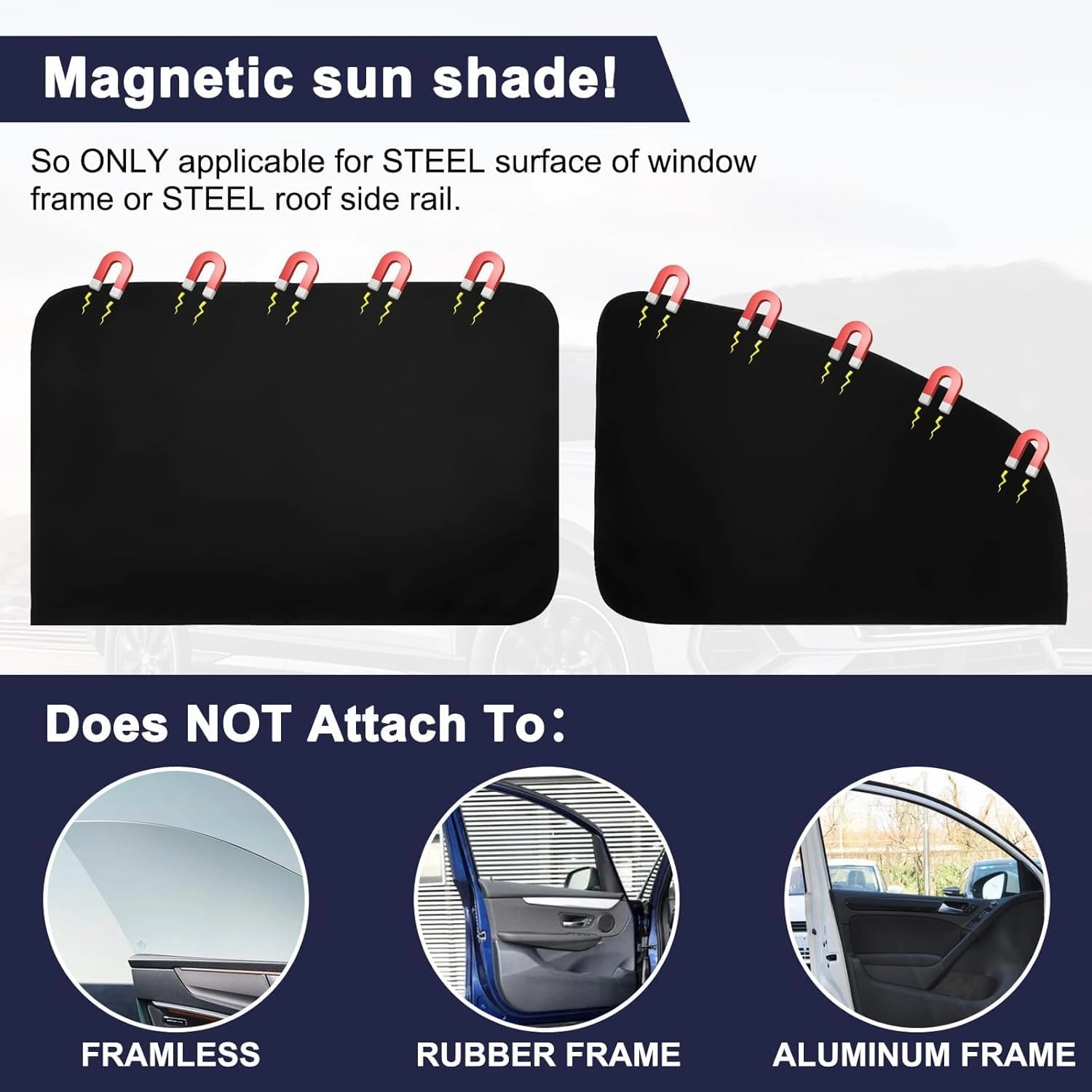 Side Automotive Window Sunshades for Mazda BIANTE, Car Window Shades Magnetic, Sun Heat Blocker and UV Rays Protector, Car Side Window Sun Shades,D-2 Front