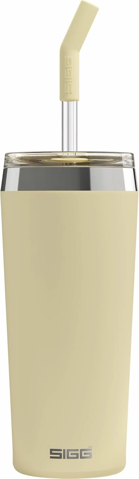 SIGG - Insulated Mug - Travel Mug Helia - With Durable Glass Straw & Cleaning Brush - Leakproof - BPA Free - 18/8 Stainless Steel - 15oz/20oz