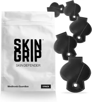 Skin Grip: Skin Defender Reusable Barrier Compatible with Medtronic CGM– Pre-Cut, Non-Adhesive Cover for Infusion Sets – Layer Helps Prevent Allergic Reactions – 5 Pack