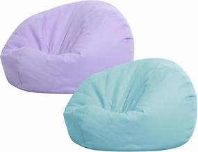 Sliner 2 Pcs Stuffed Animal Storage Bean Bag Chair Cover for Kids Adults (no Filler) Large Stuffable Zipper Beanbag Cover for Organizing Plush Toys or Memory Foam(Green and Purple, Small)