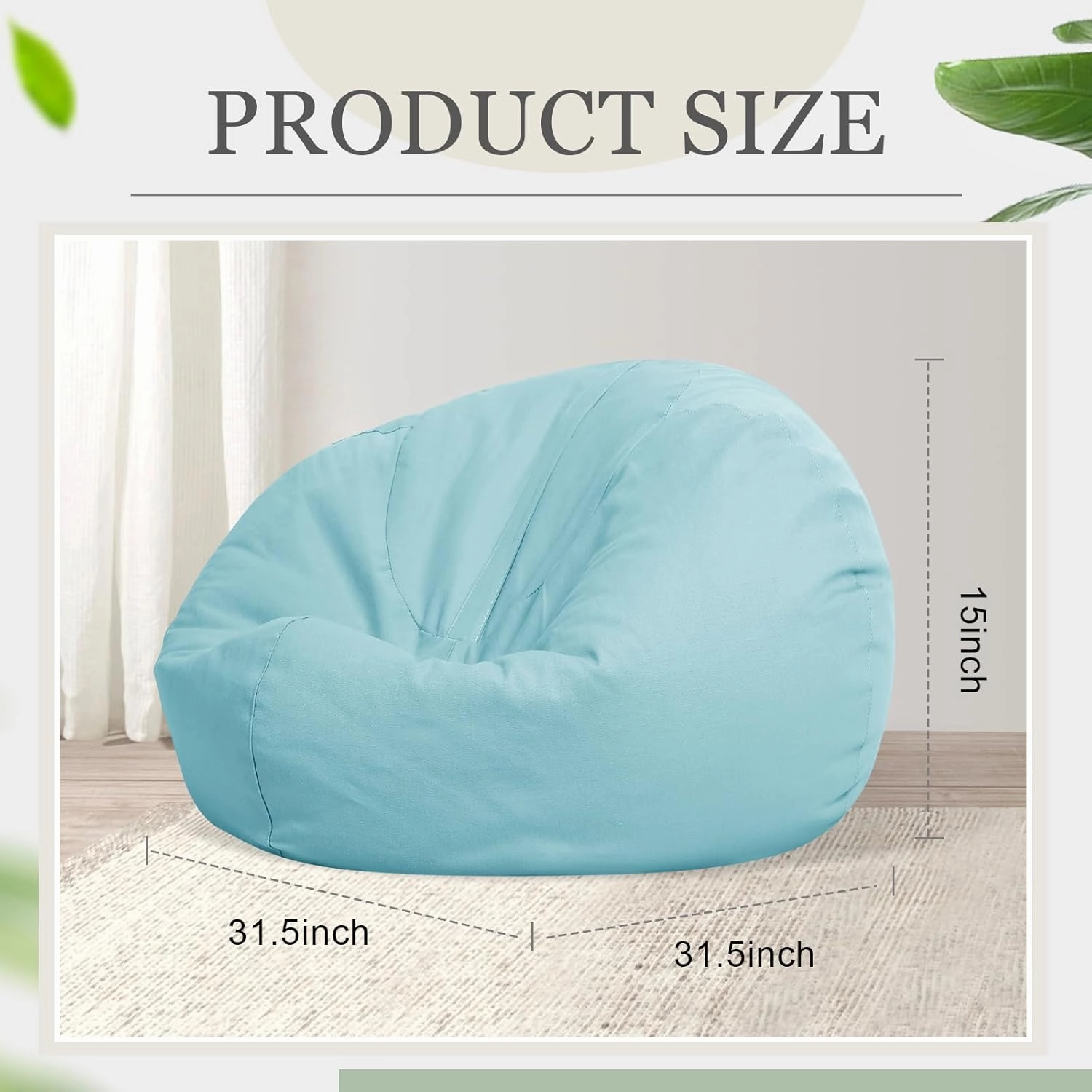 Sliner 2 Pcs Stuffed Animal Storage Bean Bag Chair Cover for Kids Adults (no Filler) Large Stuffable Zipper Beanbag Cover for Organizing Plush Toys or Memory Foam(Green and Purple, Small)