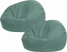 Sliner 2 Pcs Stuffed Animal Storage Bean Bag Chair Cover for Kids Adults (no Filler) Large Stuffable Zipper Beanbag Cover for Organizing Plush Toys or Memory Foam(Green, Small)