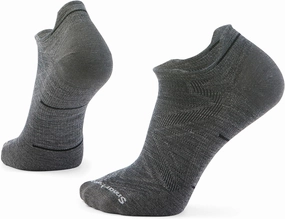 Smartwool Run Zero Cushion Low Ankle Socks - Socks for Men - Achilles Tab - Mesh Zones - Shred Shield Tech Medium Gray LG (Men's Shoe 9-11.5) One Size
