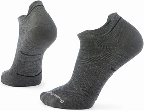 Smartwool Run Zero Cushion Low Ankle Socks - Socks for Men - Achilles Tab - Mesh Zones - Shred Shield Tech Medium Gray LG (Men's Shoe 9-11.5) One Size