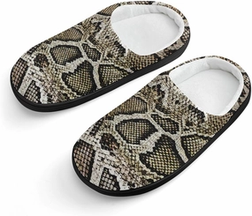 Snake Skin Texture Print Slippers for Boys Girls Home Cotton Slippers Non-Slip Warm Little Kids Slippers