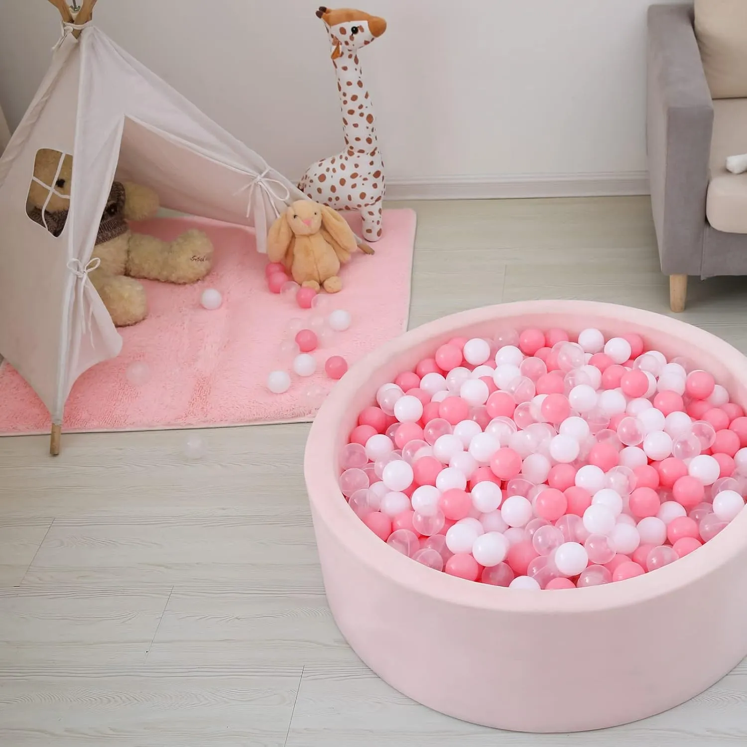 Soft Plastic Ball Pit Balls, 100 200 500pcs Plastic Toy Balls for Kids, Crush Proof Stress Balls for Baby Toddler Birthday Party, Ball Pits Play Tent, Baby Pool Water Toys, Party Decoration