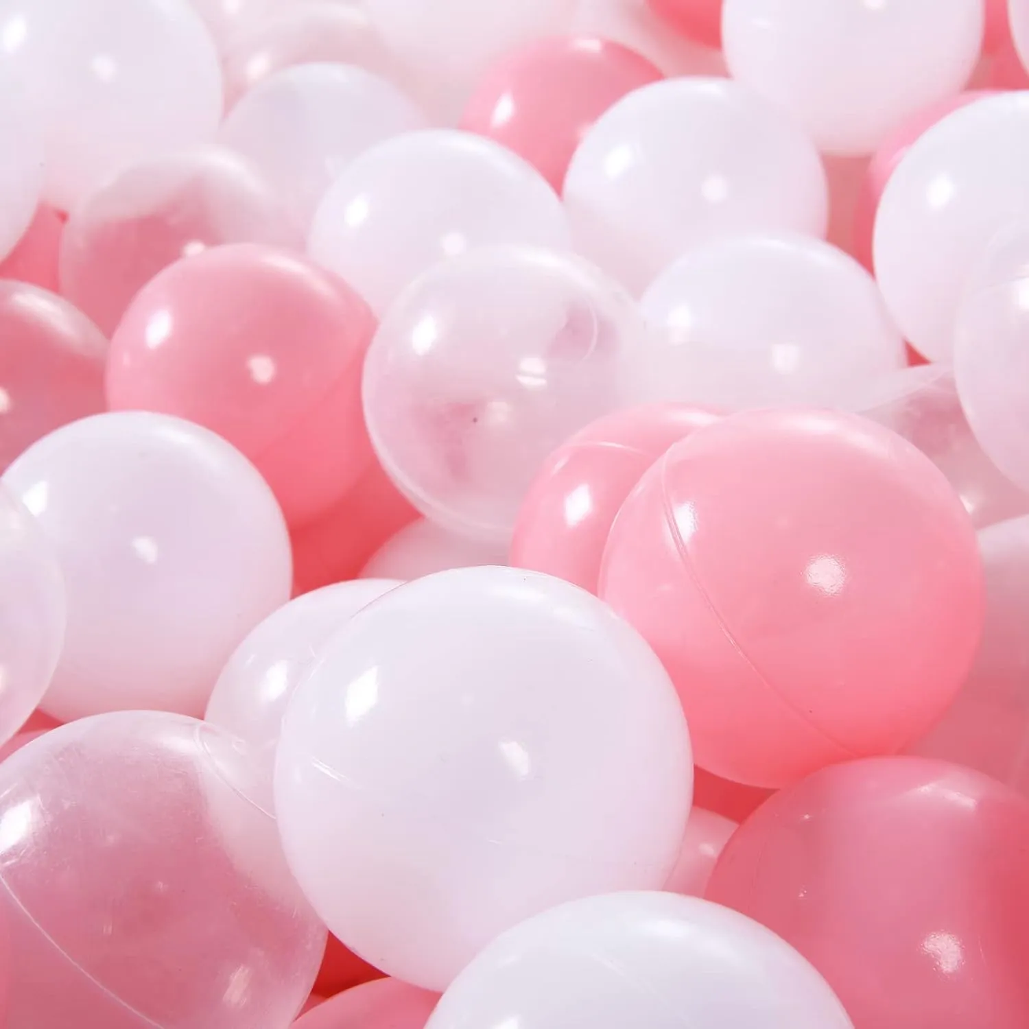 Soft Plastic Ball Pit Balls, 100 200 500pcs Plastic Toy Balls for Kids, Crush Proof Stress Balls for Baby Toddler Birthday Party, Ball Pits Play Tent, Baby Pool Water Toys, Party Decoration