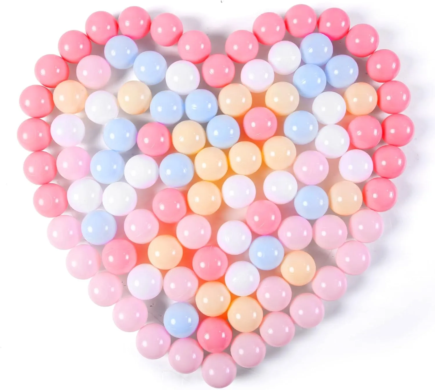 Soft Plastic Ball Pit Balls, 100 200 500pcs Plastic Toy Balls for Kids, Crush Proof Stress Balls for Baby Toddler Birthday Party, Ball Pits Play Tent, Baby Pool Water Toys, Party Decoration