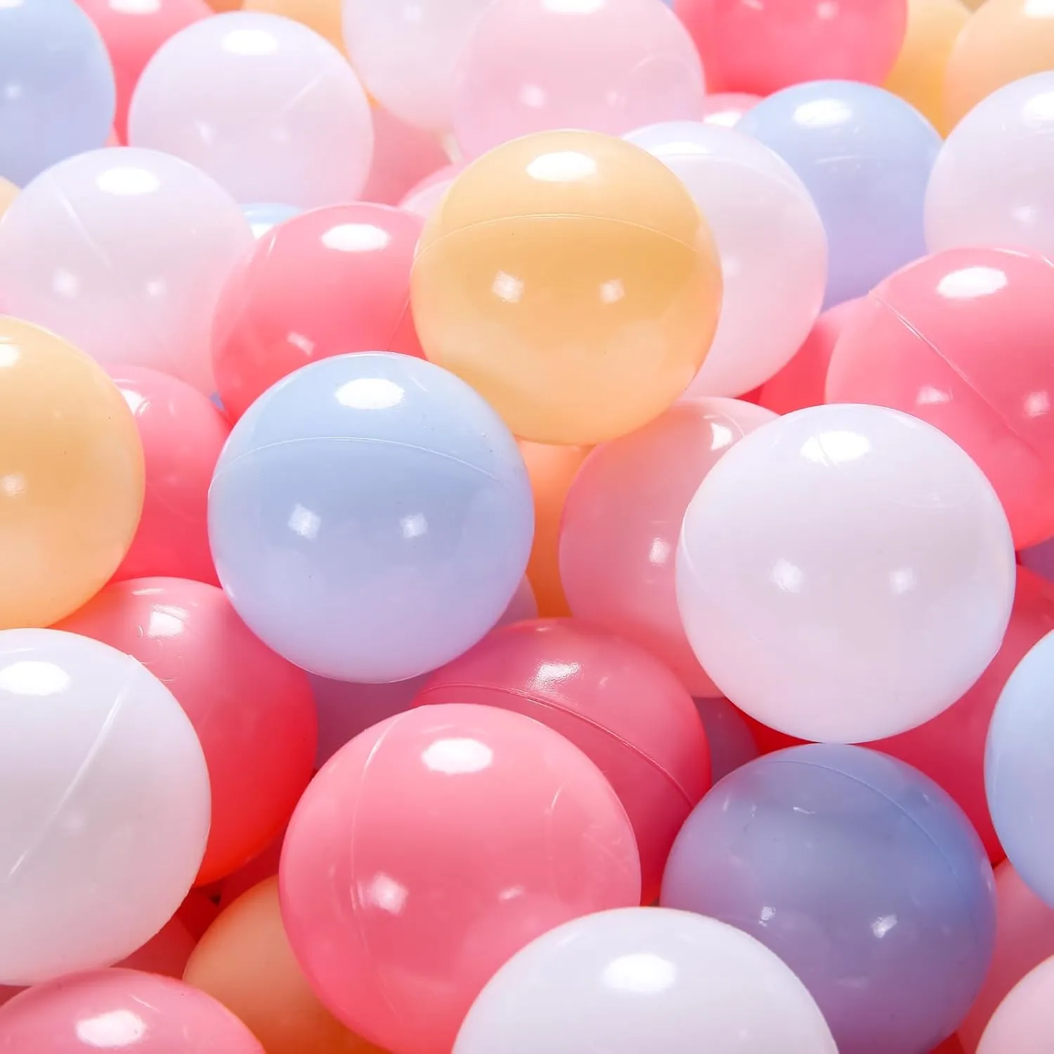 Soft Plastic Ball Pit Balls, 100 200 500pcs Plastic Toy Balls for Kids, Crush Proof Stress Balls for Baby Toddler Birthday Party, Ball Pits Play Tent, Baby Pool Water Toys, Party Decoration