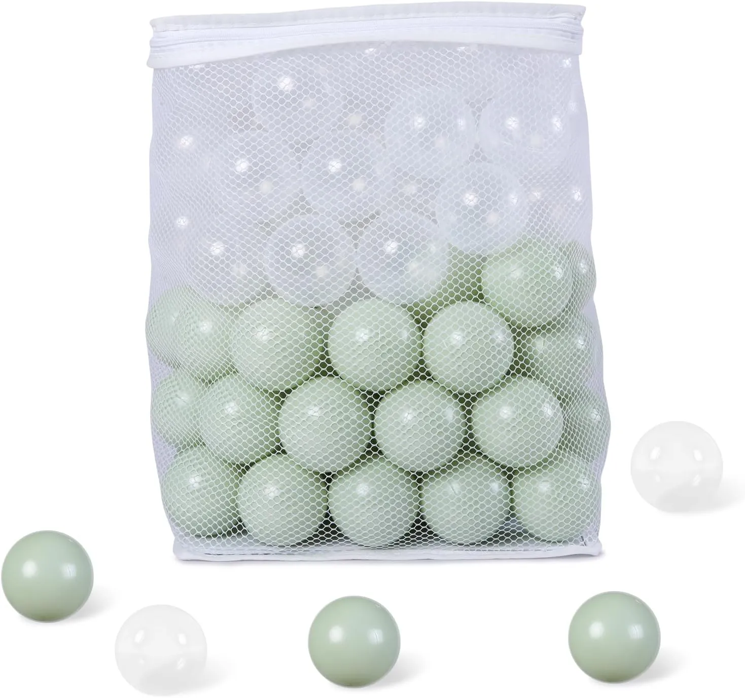 Soft Play Ball Pit Balls - Crush Proof Plastic Balls for Ball Pit Pack of 100pcs Set for Toddlers Ball Pool Playtent Tunnels with Reusable Storage Bag - 2.16 Inch