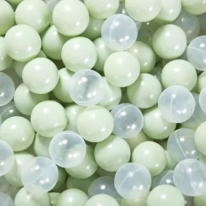 Soft Play Ball Pit Balls - Crush Proof Plastic Balls for Ball Pit Pack of 100pcs Set for Toddlers Ball Pool Playtent Tunnels with Reusable Storage Bag - 2.16 Inch