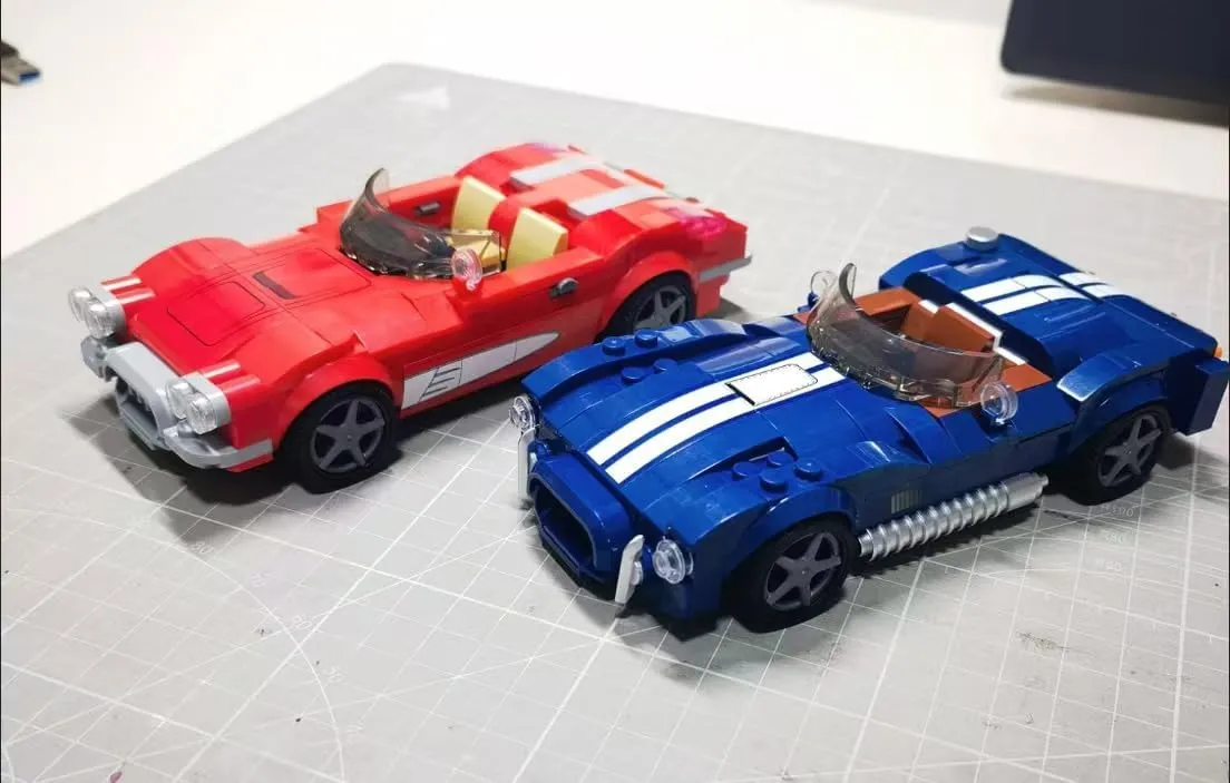 Sports Model Set - Shelby Cobra S, 312 PCS Racing Car Model Kit, MOC Super Car Building Brick, Construction Vehicle Toys Gift for Kids & Adults