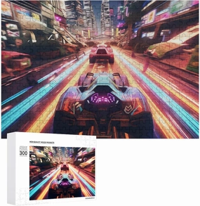 Sports Car Racing Wooden Puzzle Unique Jigsaw Puzzle Wall Art Picture for Home Decoration 300 PCS