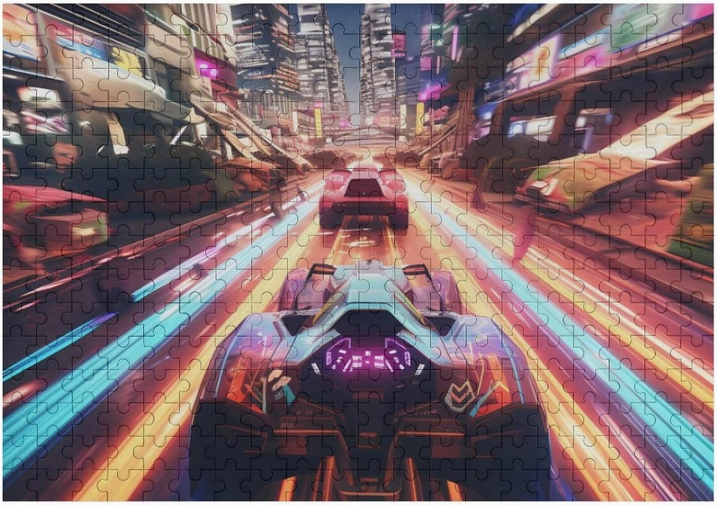 Sports Car Racing Wooden Puzzle Unique Jigsaw Puzzle Wall Art Picture for Home Decoration 300 PCS