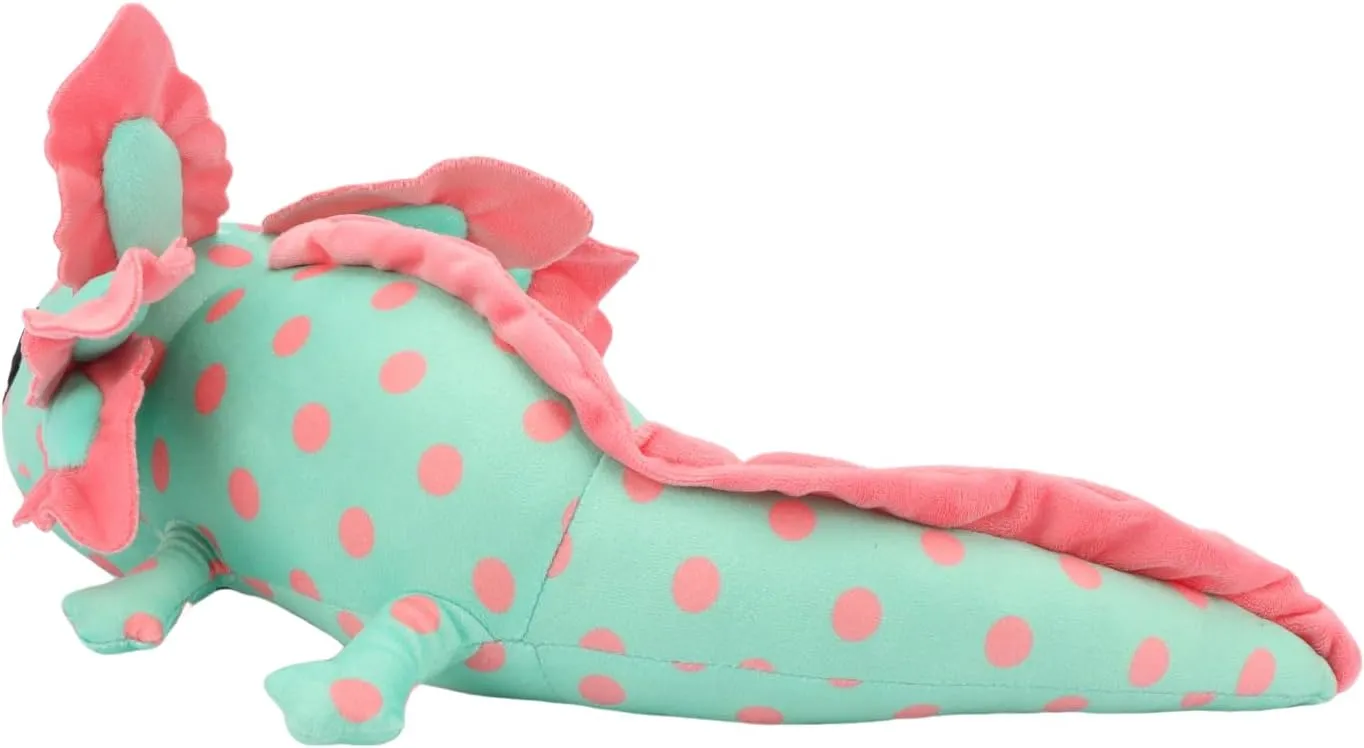 Spotted Mint Green&Pink Axolotl Plush Toy 17.7", Soft & Realistic Stuffed Animal, Adorable Salamander Plushie for Kids & Collectors, Creative Present for Boys Girls Birthday Christmas