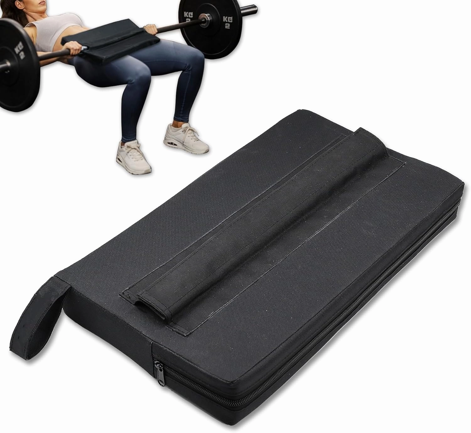 Square Hip-Thrust Pad Protective Extra Thick foam pad for Barbell Weightlifting Hip Thrusts and Glute Bridges Workouts Home Gym Equipment