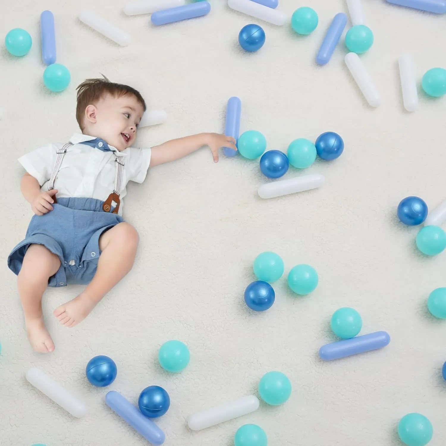 STARBOLO Ball Pit Balls for Kids -120pcs Crush Proof Plastic Toy Balls for Toddler Ball Pit, Ball Pit Play Tent, Baby Pool Water Toys, Christmas Party Decoration, Photo Props
